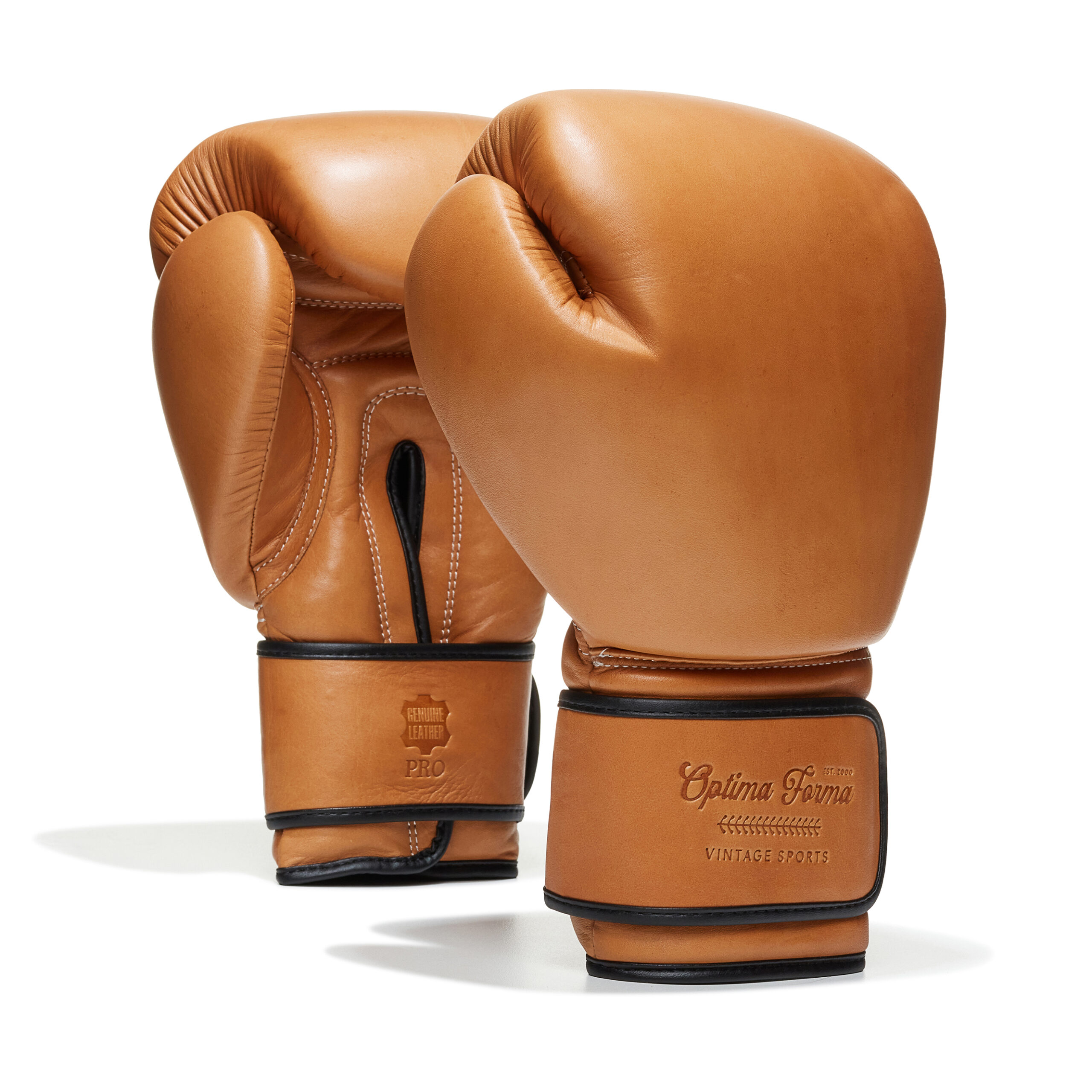 Optima Forma Vintage PRO Boxing Gloves - Tan - Vintage Sport Shop